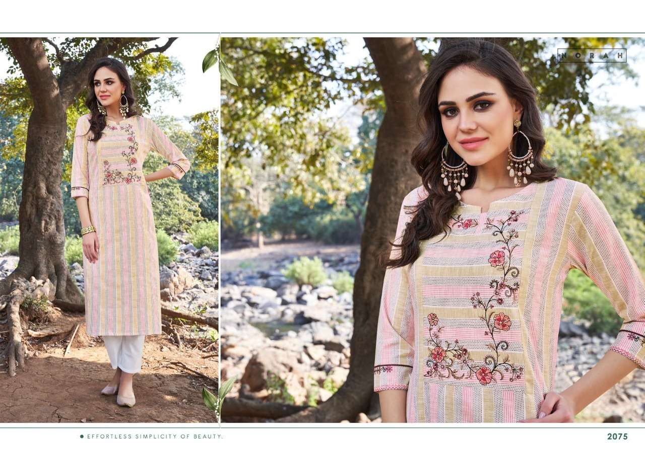 NATURE BY NEHA FASHION 2072 TO 276 SERIES BEAUTIFUL COLORFUL STYLISH FANCY CASUAL WEAR & READY TO WEAR COTTON WEAVING KURTIS AT WHOLESALE PRICE