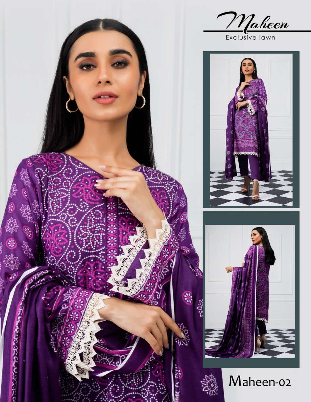 MAHEEN BY SEASKY INTERNATIONAL 01 TO 10 SERIES BEAUTIFUL SUITS COLORFUL STYLISH FANCY CASUAL WEAR & ETHNIC WEAR LAWN COTTON PRINTED DRESSES AT WHOLESALE PRICE