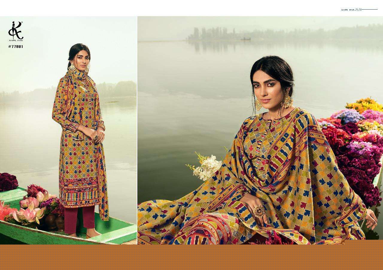 AAZEEN BY KAPIL FAB 77001 TO 77006 SERIES BEAUTIFUL SUITS COLORFUL STYLISH FANCY CASUAL WEAR & ETHNIC WEAR PASHMINA DIGITAL PRINTED DRESSES AT WHOLESALE PRICE