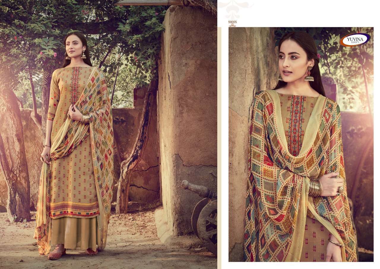 WINTER SONET BY YUVINA EXPORT 59001 TO 59008 SERIES BEAUTIFUL STYLISH SHARARA SUITS FANCY COLORFUL CASUAL WEAR & ETHNIC WEAR & READY TO WEAR PURE PASHMINA DOBBY EMBROIDERY WITH EMBROIDERY DRESSES AT WHOLESALE PRICE