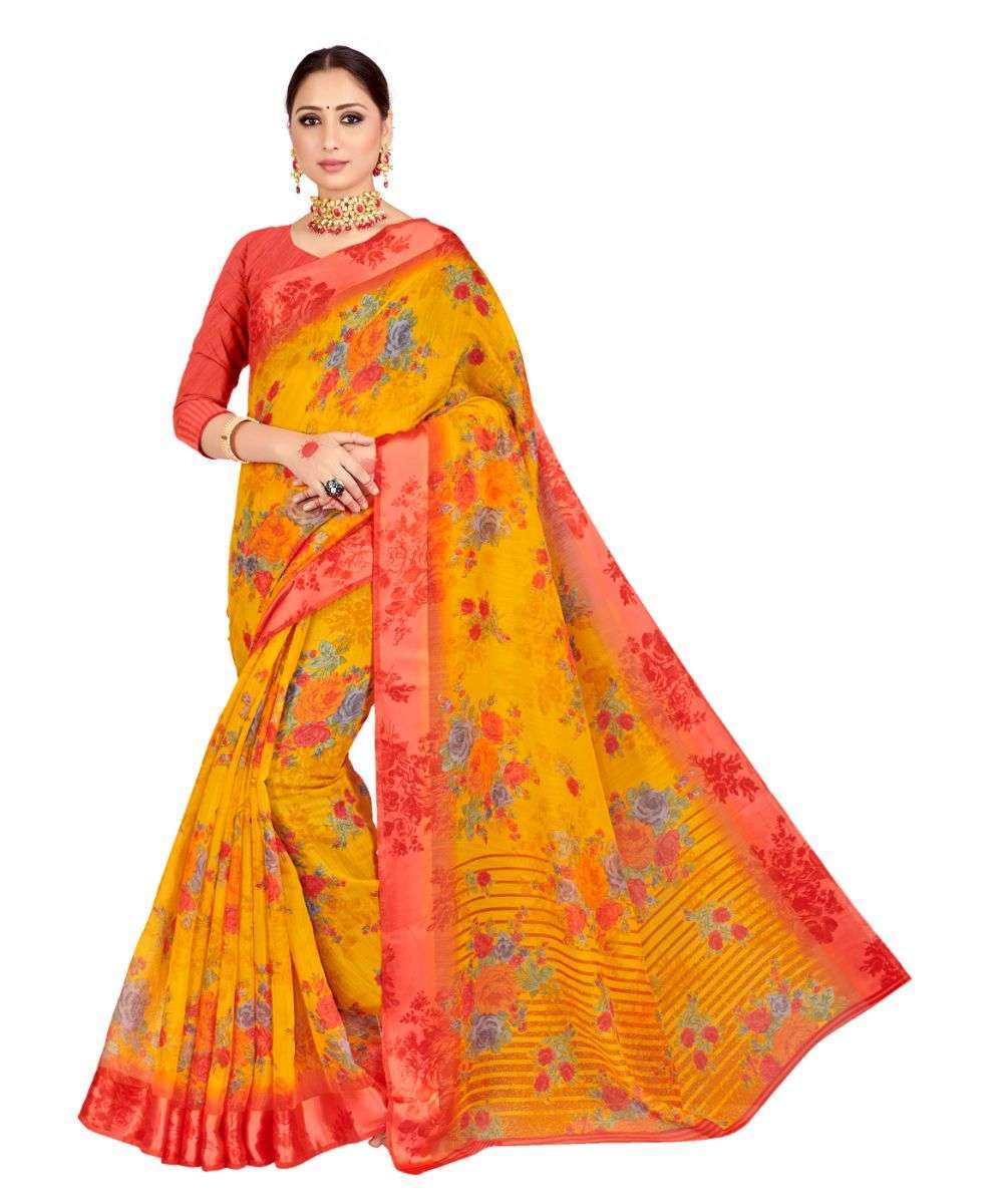 ANSHI BY ANYUKA 01 TO 10 SERIES INDIAN TRADITIONAL WEAR COLLECTION BEAUTIFUL STYLISH FANCY COLORFUL PARTY WEAR & OCCASIONAL WEAR SILK COTTON PRINTED SAREES AT WHOLESALE PRICE