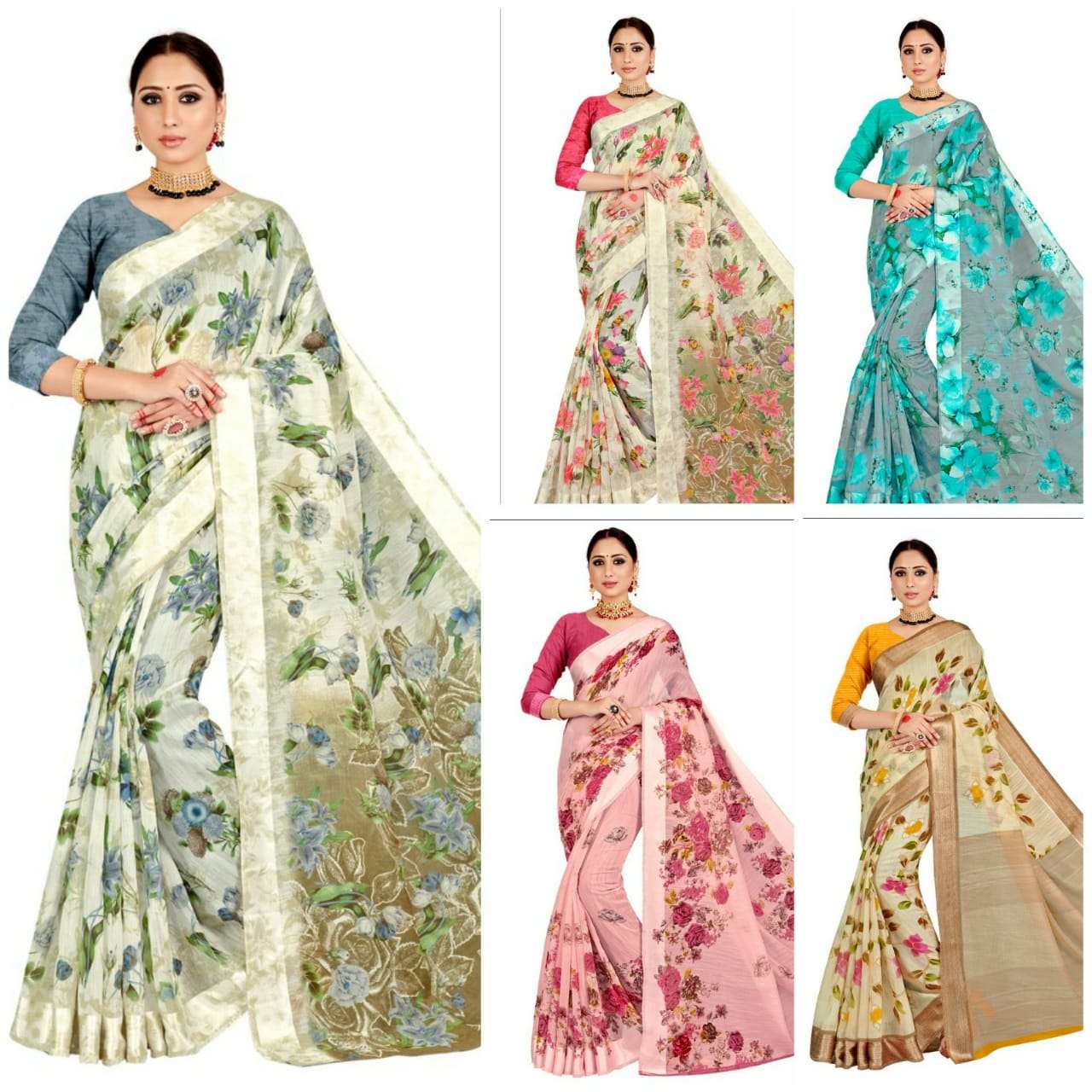 ANSHI BY ANYUKA 01 TO 10 SERIES INDIAN TRADITIONAL WEAR COLLECTION BEAUTIFUL STYLISH FANCY COLORFUL PARTY WEAR & OCCASIONAL WEAR SILK COTTON PRINTED SAREES AT WHOLESALE PRICE