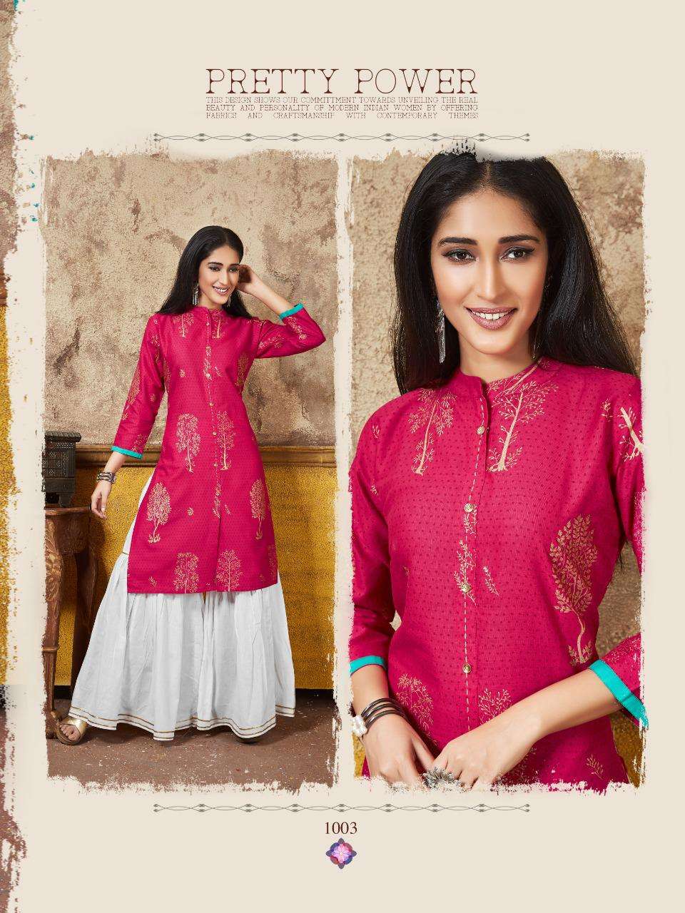FALGUNI BY RANG TRANG 1001 TO 1006 SERIES STYLISH FANCY BEAUTIFUL COLORFUL CASUAL WEAR & ETHNIC WEAR PURE COTTON FLEX PRINTED KURTIS AT WHOLESALE PRICE
