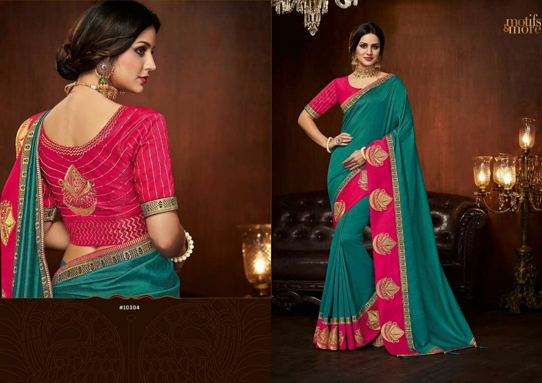 M AND M SALE COLLECTION BY MOTIFS AND MORS INDIAN TRADITIONAL WEAR COLLECTION BEAUTIFUL STYLISH FANCY COLORFUL PARTY WEAR & OCCASIONAL WEAR FANCY SAREES AT WHOLESALE PRICE