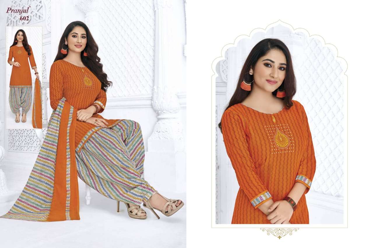 PRIYANKA VOL-6 BY PRANJUL 601 TO 648 SERIES BEAUTIFUL STYLISH ANARKALI SUITS FANCY COLORFUL CASUAL WEAR & ETHNIC WEAR & READY TO WEAR COTTON PRINTED DRESSES AT WHOLESALE PRICE