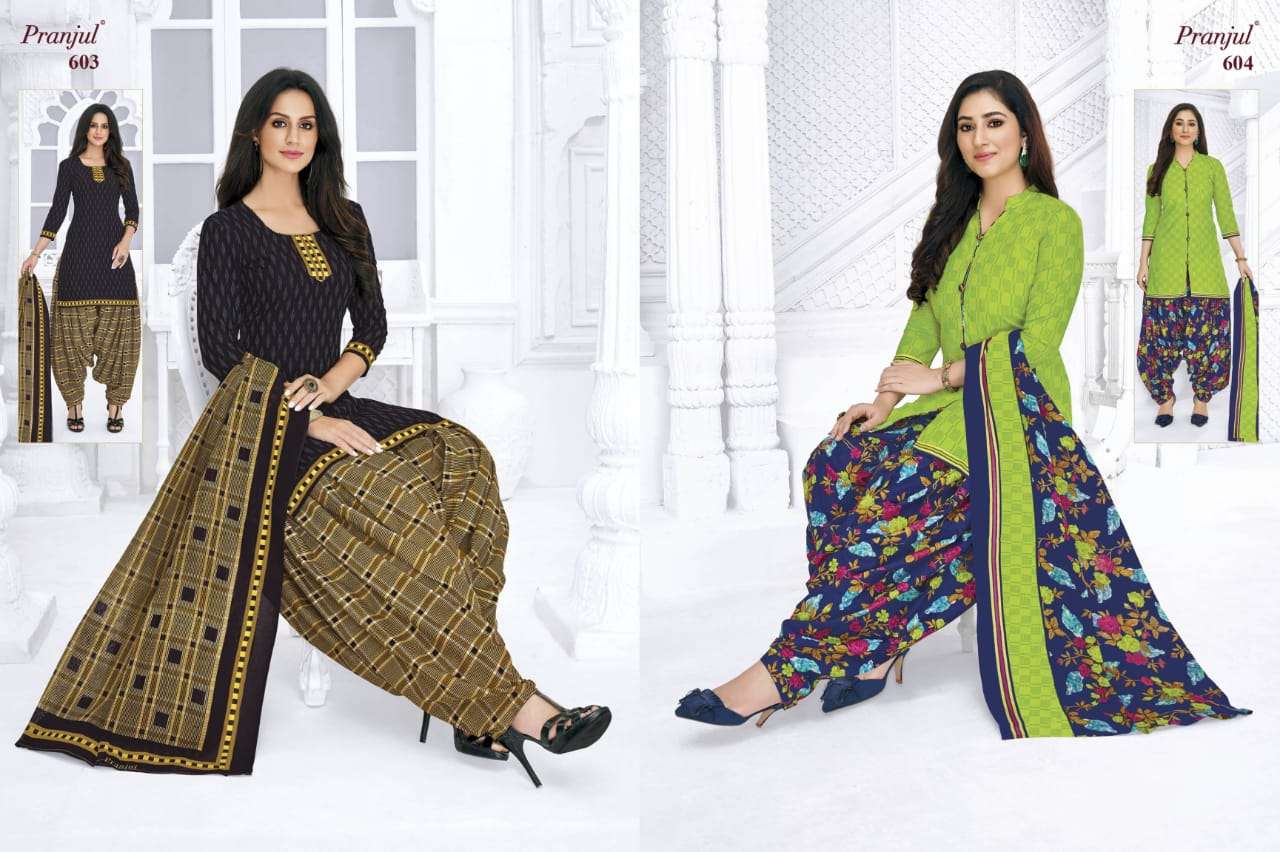 PRIYANKA VOL-6 BY PRANJUL 601 TO 648 SERIES BEAUTIFUL STYLISH ANARKALI SUITS FANCY COLORFUL CASUAL WEAR & ETHNIC WEAR & READY TO WEAR COTTON PRINTED DRESSES AT WHOLESALE PRICE