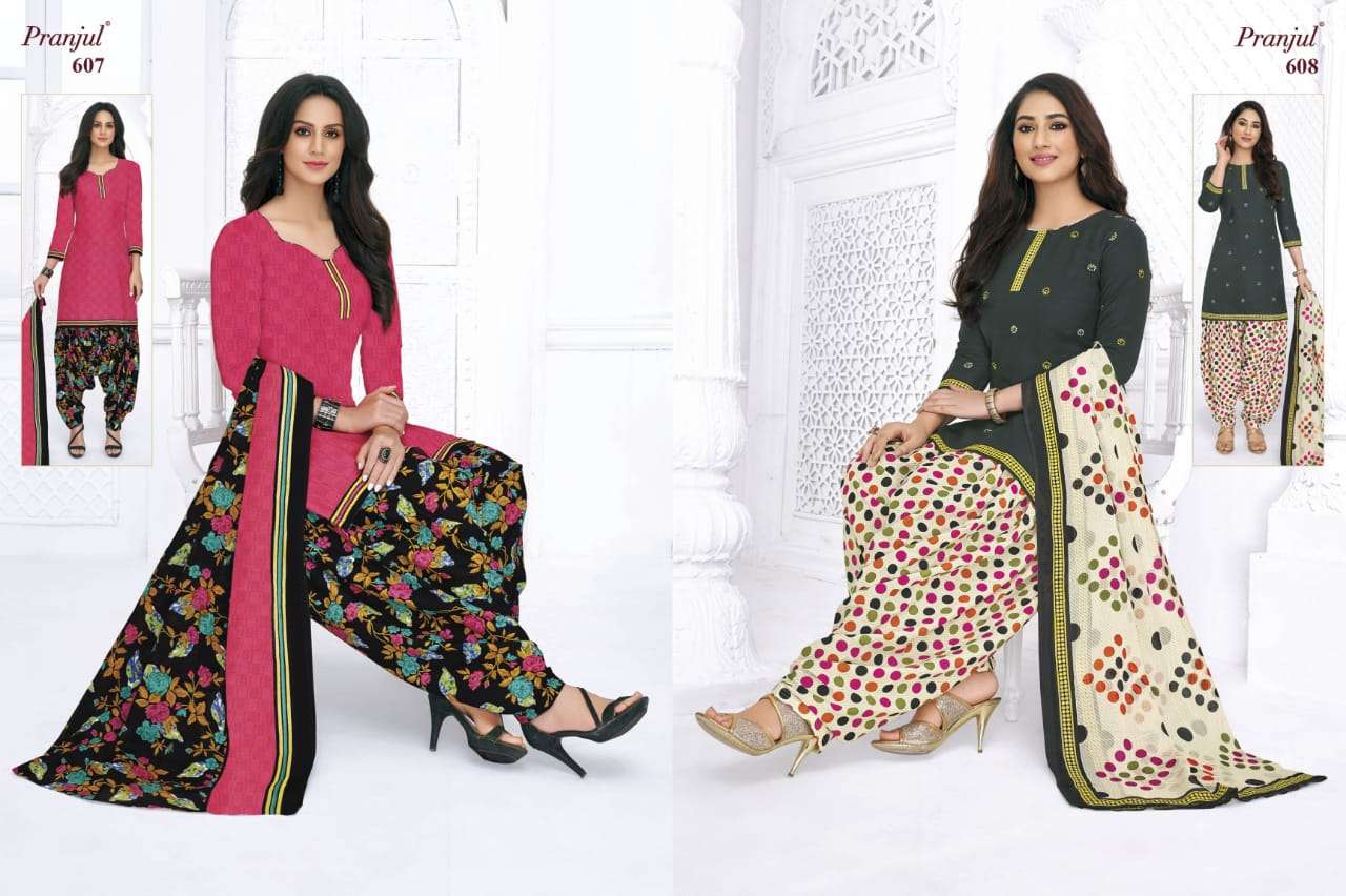 PRIYANKA VOL-6 BY PRANJUL 601 TO 648 SERIES BEAUTIFUL STYLISH ANARKALI SUITS FANCY COLORFUL CASUAL WEAR & ETHNIC WEAR & READY TO WEAR COTTON PRINTED DRESSES AT WHOLESALE PRICE