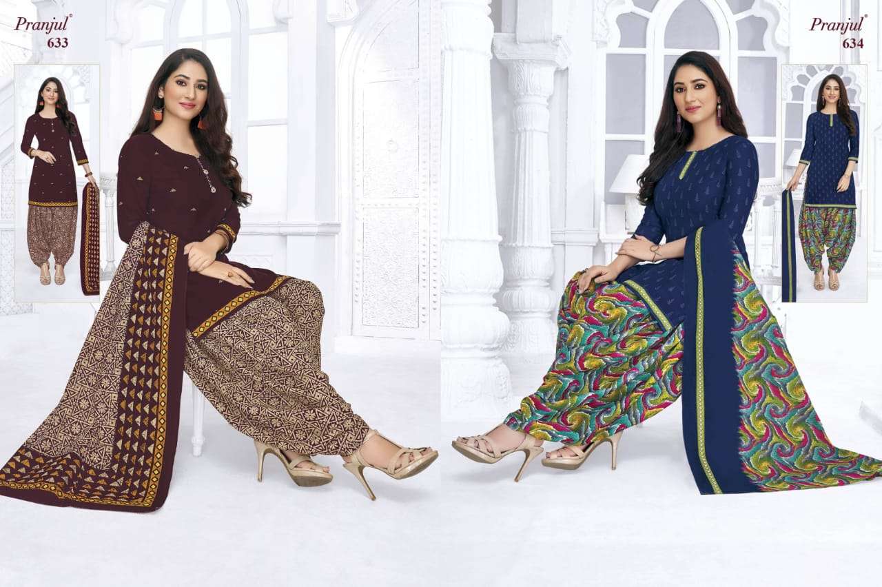 PRIYANKA VOL-6 BY PRANJUL 601 TO 648 SERIES BEAUTIFUL STYLISH ANARKALI SUITS FANCY COLORFUL CASUAL WEAR & ETHNIC WEAR & READY TO WEAR COTTON PRINTED DRESSES AT WHOLESALE PRICE