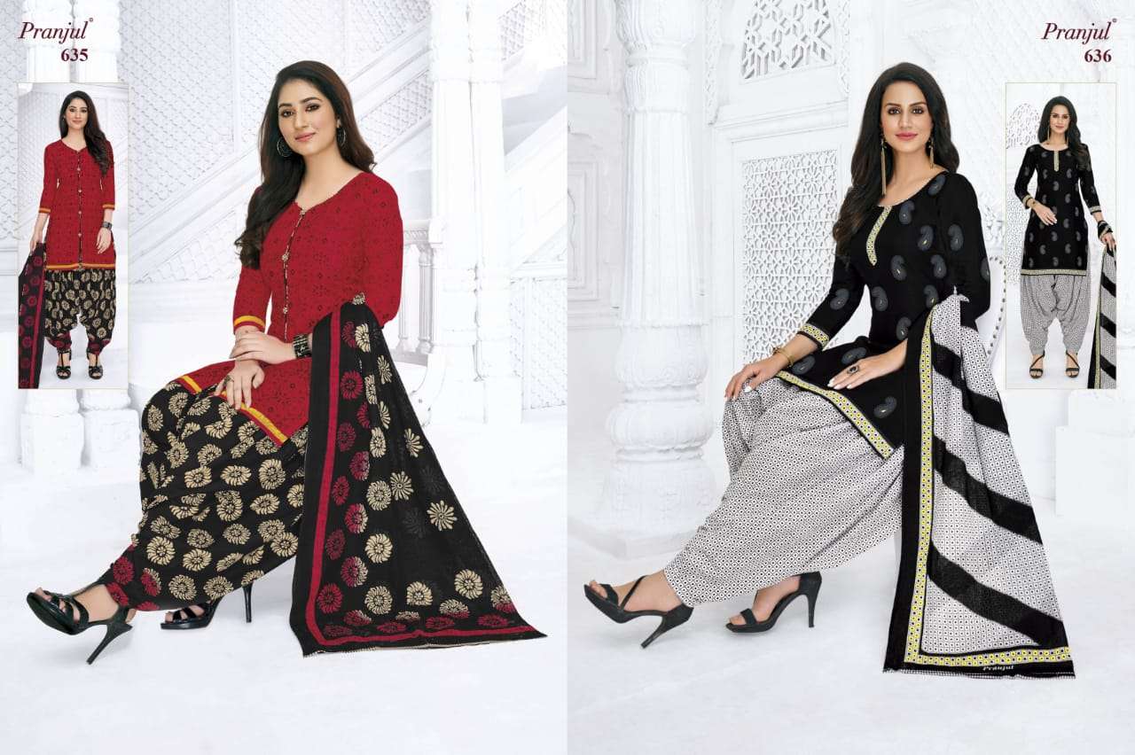 PRIYANKA VOL-6 BY PRANJUL 601 TO 648 SERIES BEAUTIFUL STYLISH ANARKALI SUITS FANCY COLORFUL CASUAL WEAR & ETHNIC WEAR & READY TO WEAR COTTON PRINTED DRESSES AT WHOLESALE PRICE