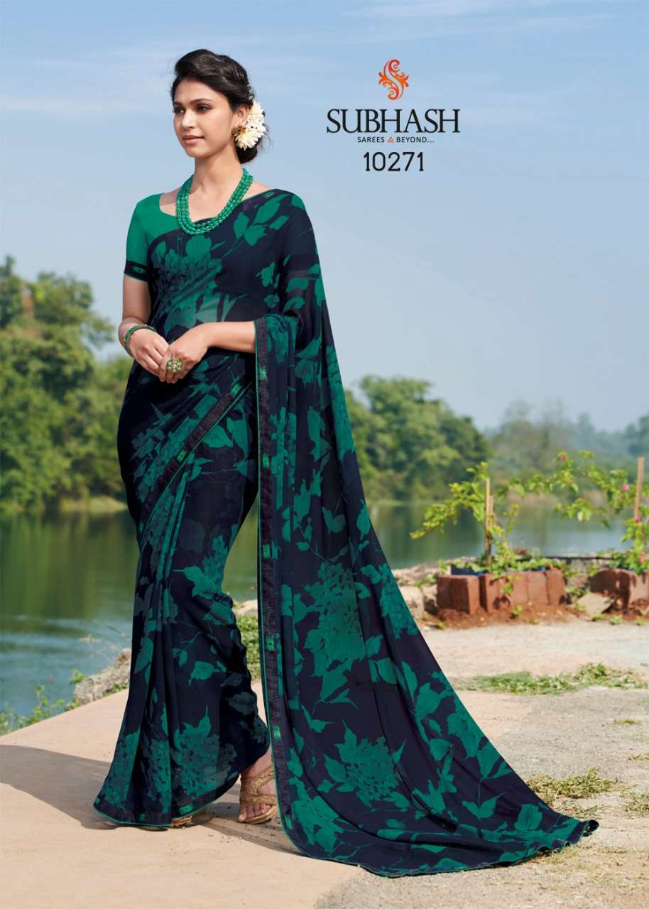 GAURI VOL-2 BY SUBHASH SAREES 10271 TO 10294 SERIES INDIAN TRADITIONAL WEAR COLLECTION BEAUTIFUL STYLISH FANCY COLORFUL PARTY WEAR & OCCASIONAL WEAR HEAVY GEORGETTE SAREES AT WHOLESALE PRICE