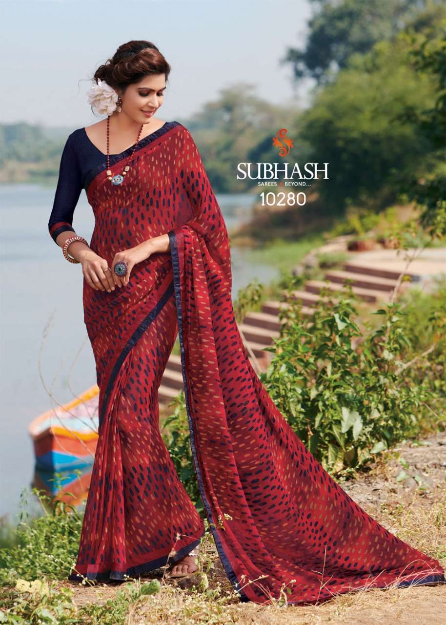 GAURI VOL-2 BY SUBHASH SAREES 10271 TO 10294 SERIES INDIAN TRADITIONAL WEAR COLLECTION BEAUTIFUL STYLISH FANCY COLORFUL PARTY WEAR & OCCASIONAL WEAR HEAVY GEORGETTE SAREES AT WHOLESALE PRICE