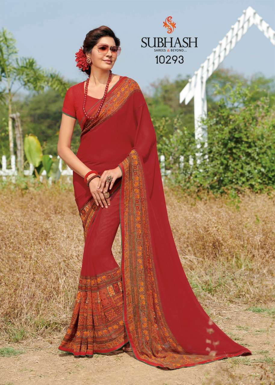 GAURI VOL-2 BY SUBHASH SAREES 10271 TO 10294 SERIES INDIAN TRADITIONAL WEAR COLLECTION BEAUTIFUL STYLISH FANCY COLORFUL PARTY WEAR & OCCASIONAL WEAR HEAVY GEORGETTE SAREES AT WHOLESALE PRICE