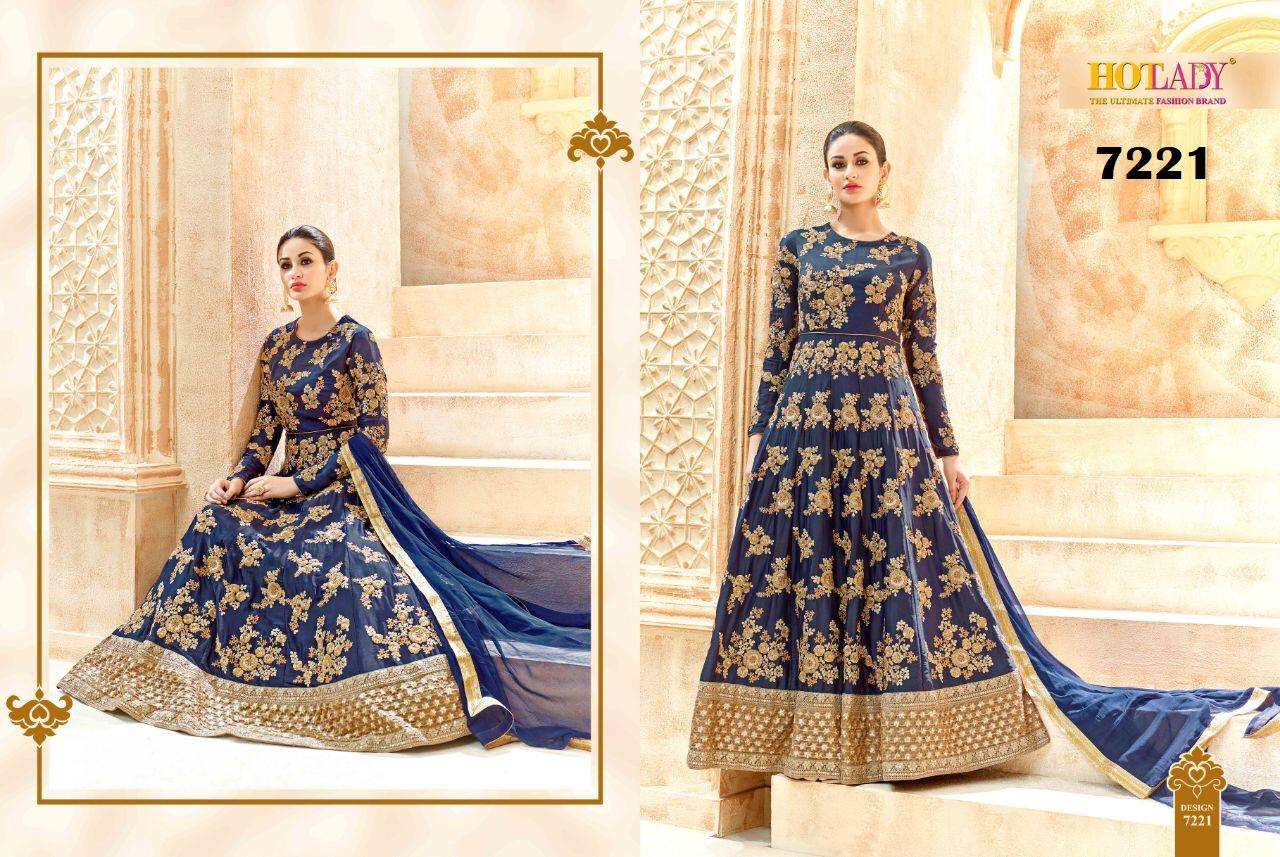 SHALEENA NX VOL-2 BY HOT LADY BEAUTIFUL ANARKALI EMBROIDERED DESIGNER STYLISH COLORFUL ETHNIC PARTY WEAR OCCASIONAL WEAR TRADITIONAL WEAR SWISS SHADOW/PURE SILK DRESSES AT WHOLESALE PRICE