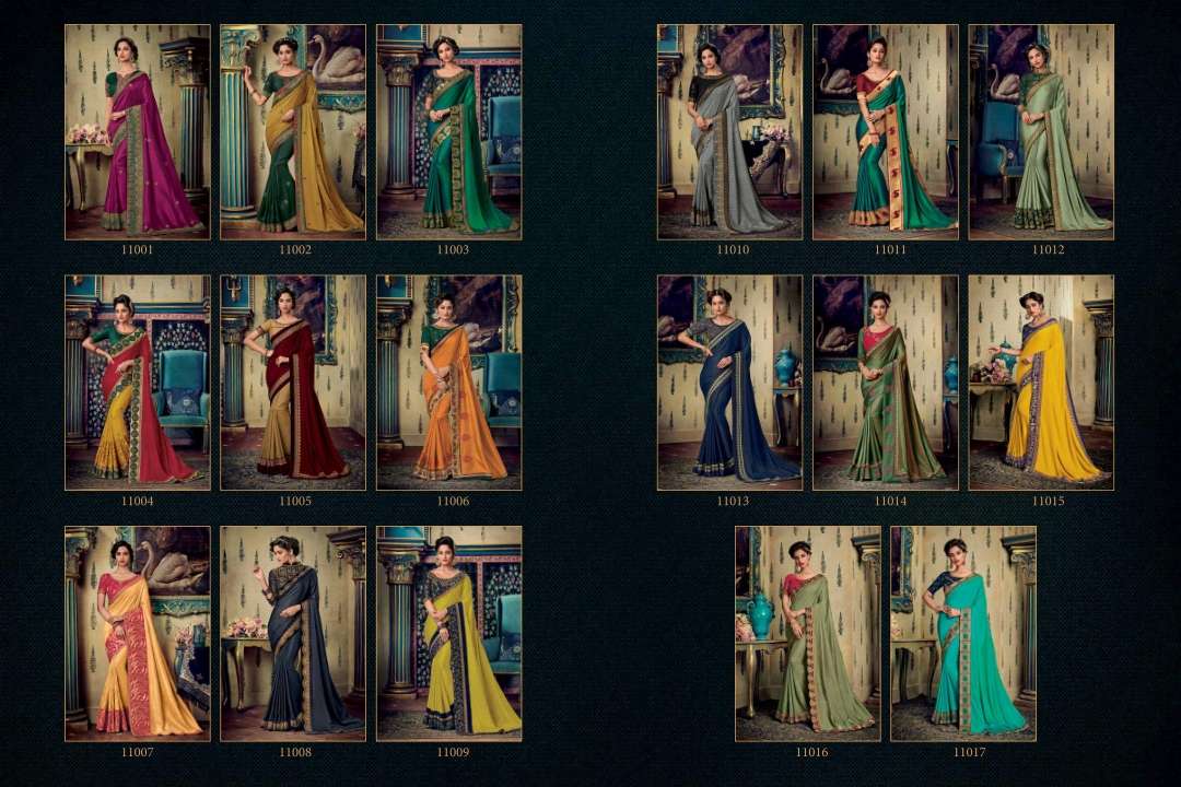 M AND M VOL-10 BY MOTIFS AND MORE INDIAN TRADITIONAL WEAR COLLECTION BEAUTIFUL STYLISH FANCY COLORFUL PARTY WEAR & OCCASIONAL WEAR FANCY EMBROIDERED SAREES AT WHOLESALE PRICE