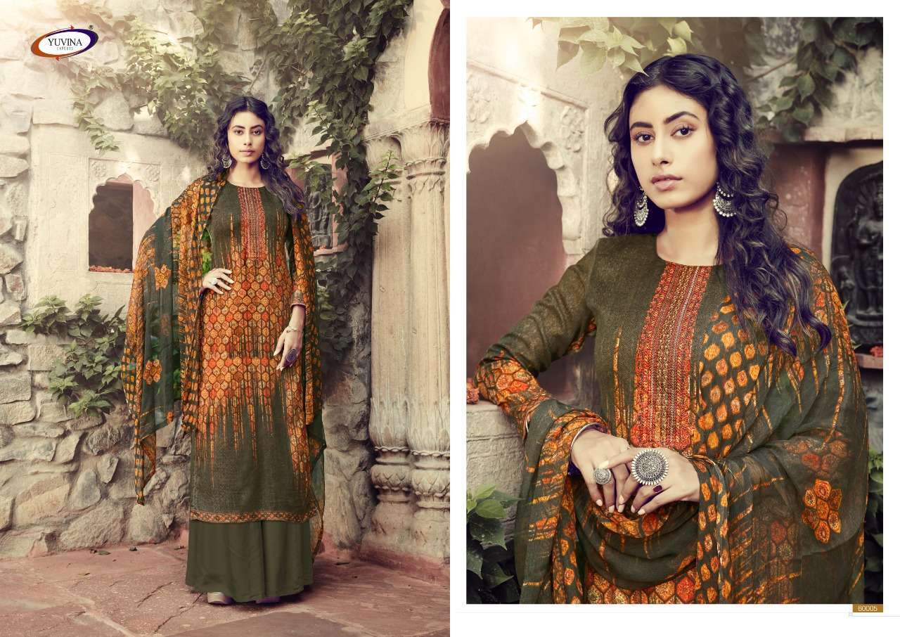 WINTERGLAM BY YUVINA EXPORT 6001 TO 6008 SERIES BEAUTIFUL PATIYALA SUITS STYLISH FANCY COLORFUL PARTY WEAR & OCCASIONAL WEAR PASHMINA DOBBY PRINTED DRESSES AT WHOLESALE PRICE
