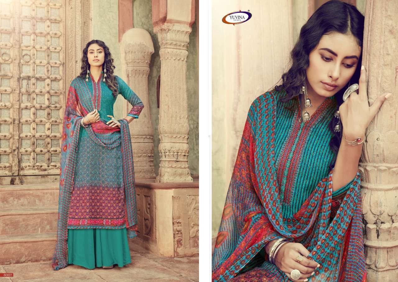 WINTERGLAM BY YUVINA EXPORT 6001 TO 6008 SERIES BEAUTIFUL PATIYALA SUITS STYLISH FANCY COLORFUL PARTY WEAR & OCCASIONAL WEAR PASHMINA DOBBY PRINTED DRESSES AT WHOLESALE PRICE