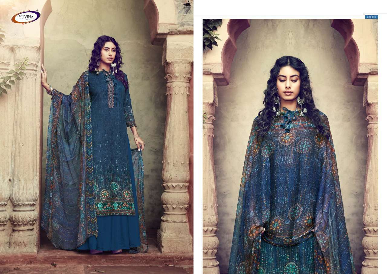 WINTERGLAM BY YUVINA EXPORT 6001 TO 6008 SERIES BEAUTIFUL PATIYALA SUITS STYLISH FANCY COLORFUL PARTY WEAR & OCCASIONAL WEAR PASHMINA DOBBY PRINTED DRESSES AT WHOLESALE PRICE