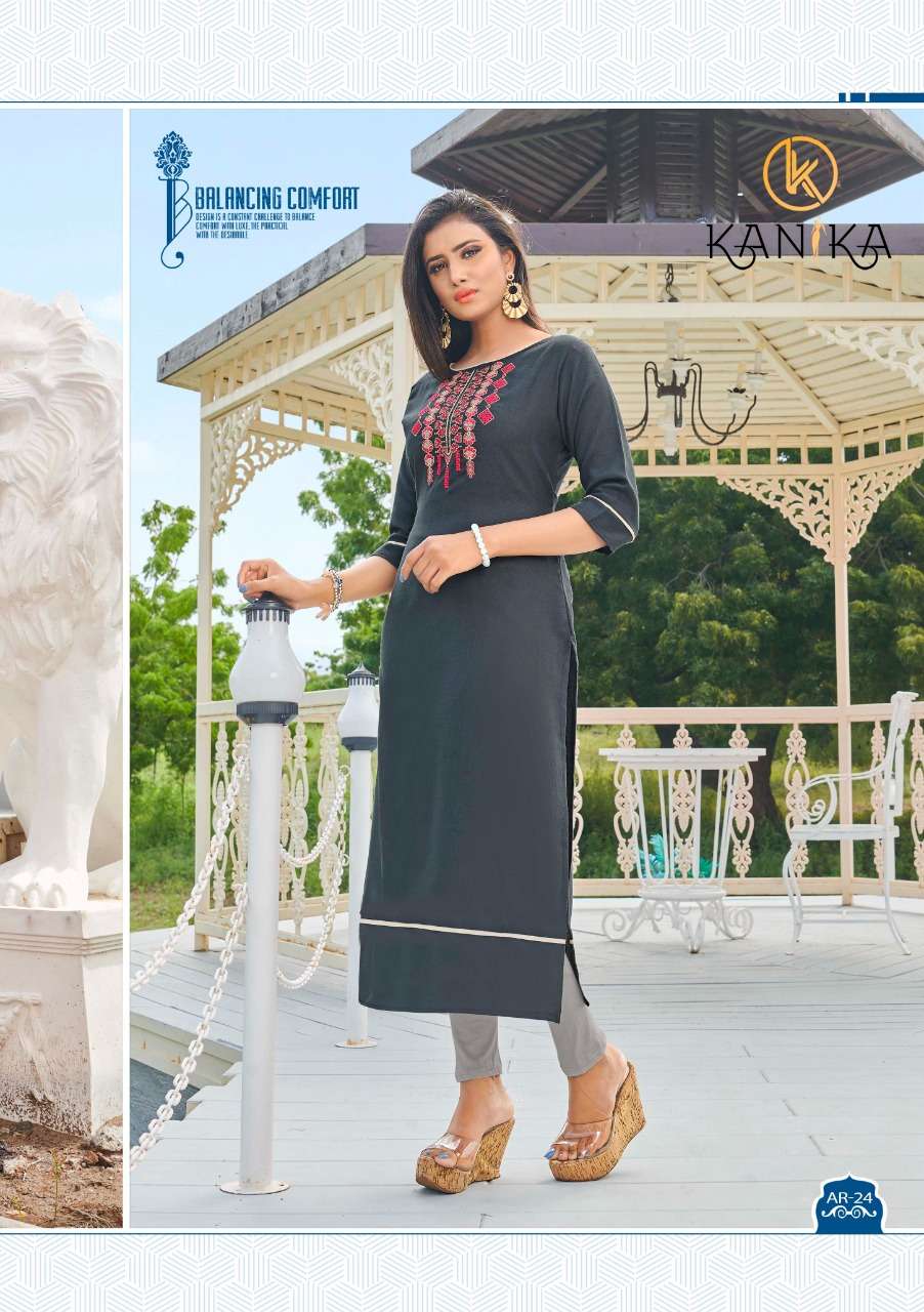 ANUROOP VOL-3 BY KANIKA 19 TO 28 SERIES BEAUTIFUL STYLISH FANCY COLORFUL CASUAL WEAR & ETHNIC WEAR & READY TO WEAR RUBY COTTON EMBROIDERED KURTIS AT WHOLESALE PRICE