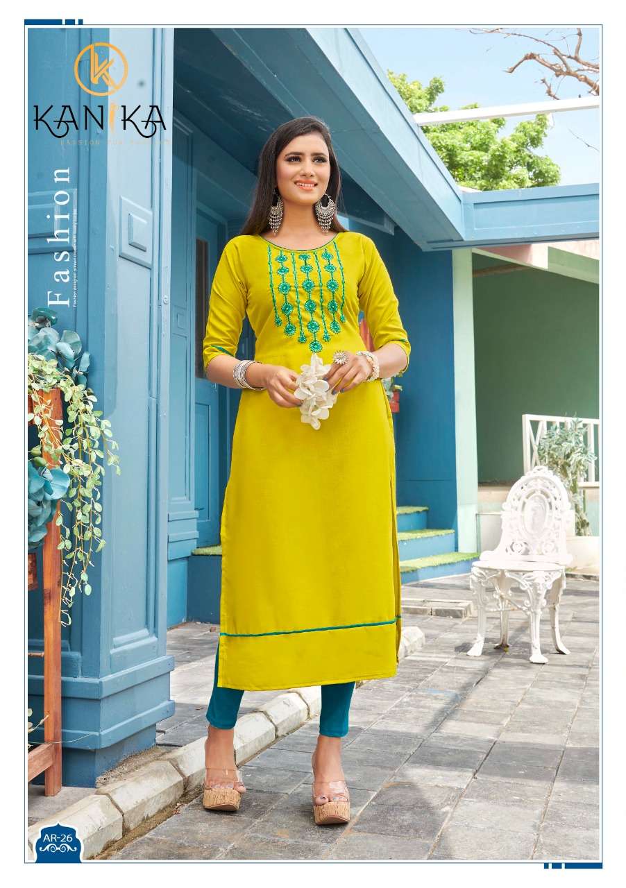 ANUROOP VOL-3 BY KANIKA 19 TO 28 SERIES BEAUTIFUL STYLISH FANCY COLORFUL CASUAL WEAR & ETHNIC WEAR & READY TO WEAR RUBY COTTON EMBROIDERED KURTIS AT WHOLESALE PRICE