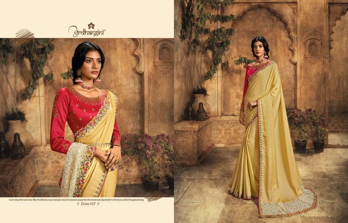 ARDHANGINI SALE COLLECTION BY ARDHANGINI INDIAN TRADITIONAL WEAR COLLECTION BEAUTIFUL STYLISH FANCY COLORFUL PARTY WEAR & OCCASIONAL WEAR FANCY SAREES AT WHOLESALE PRICE