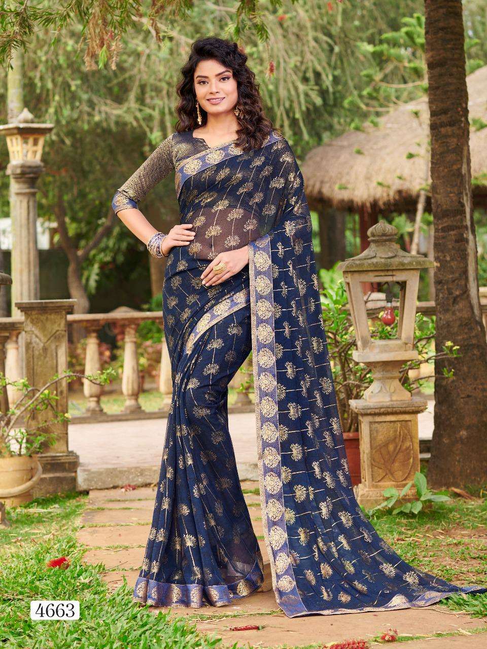 LIBAAS VOL-4 BY PARIYA PARIDHI 4663 TO 4672 SERIES INDIAN TRADITIONAL WEAR COLLECTION BEAUTIFUL STYLISH FANCY COLORFUL PARTY WEAR & OCCASIONAL WEAR FANCY GEORGETTE PRINTED SAREES AT WHOLESALE PRICE