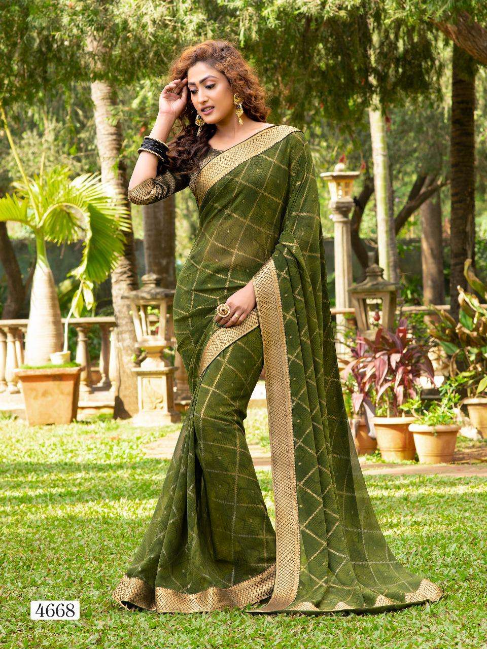 LIBAAS VOL-4 BY PARIYA PARIDHI 4663 TO 4672 SERIES INDIAN TRADITIONAL WEAR COLLECTION BEAUTIFUL STYLISH FANCY COLORFUL PARTY WEAR & OCCASIONAL WEAR FANCY GEORGETTE PRINTED SAREES AT WHOLESALE PRICE