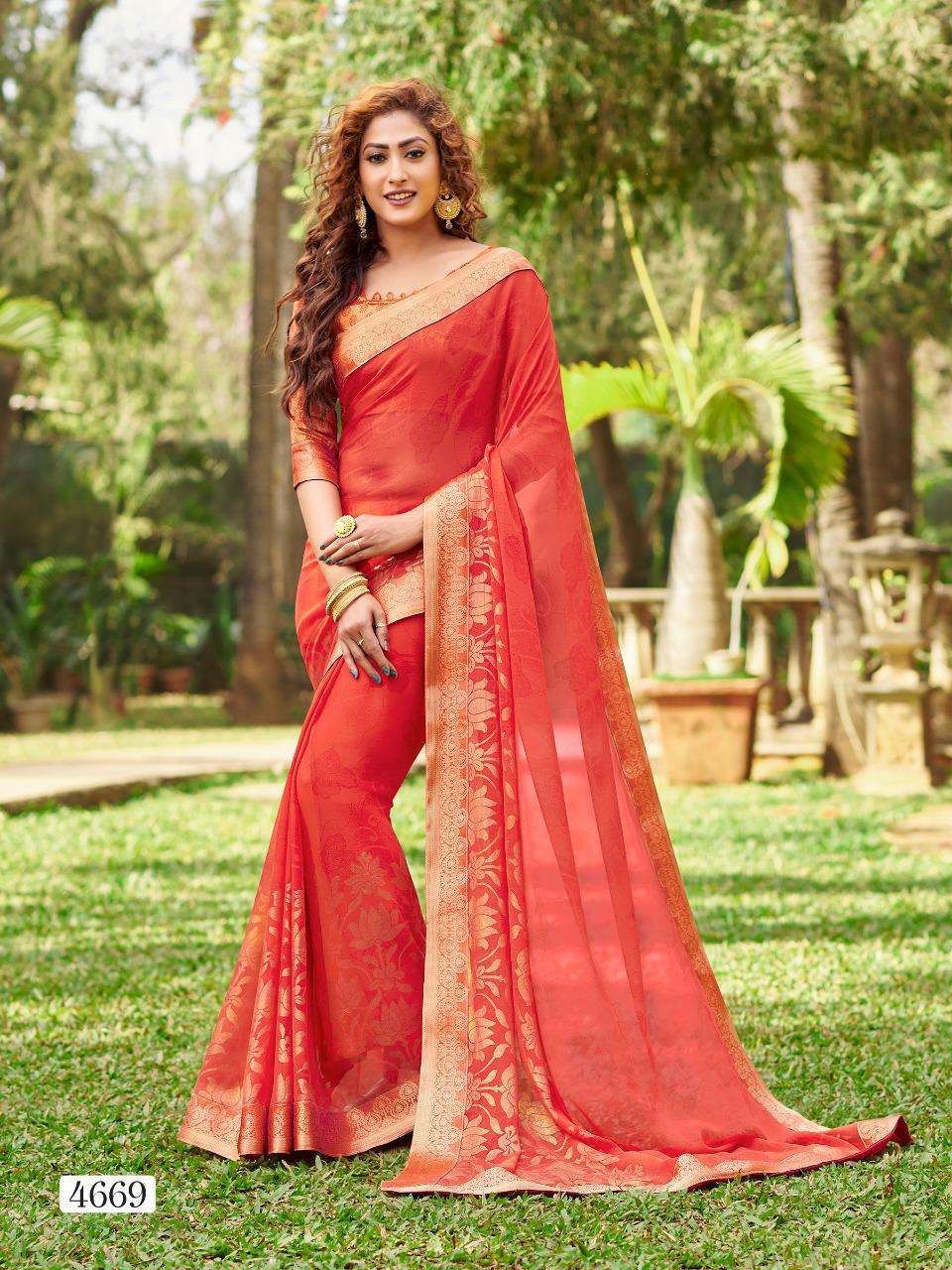 LIBAAS VOL-4 BY PARIYA PARIDHI 4663 TO 4672 SERIES INDIAN TRADITIONAL WEAR COLLECTION BEAUTIFUL STYLISH FANCY COLORFUL PARTY WEAR & OCCASIONAL WEAR FANCY GEORGETTE PRINTED SAREES AT WHOLESALE PRICE
