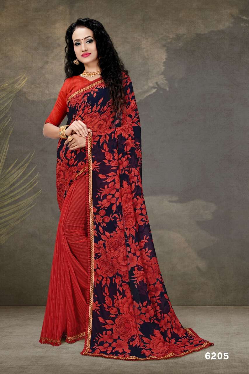 G MAIL VOL-84 BY HAYTEE 6204 TO 6215 SERIES INDIAN TRADITIONAL WEAR COLLECTION BEAUTIFUL STYLISH FANCY COLORFUL PARTY WEAR & OCCASIONAL WEAR HEAVY DAANI PRINTED SAREES AT WHOLESALE PRICE