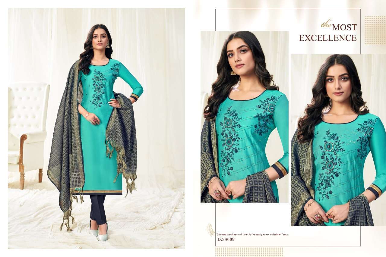 HOT SPOT VOL-2 BY RAGHAV CREATION 38001 TO 38012 SERIES BEAUTIFUL SUITS COLORFUL STYLISH FANCY CASUAL WEAR & ETHNIC WEAR SOUTH SILK BASED WITH EMBROIDERY DRESSES AT WHOLESALE PRICE