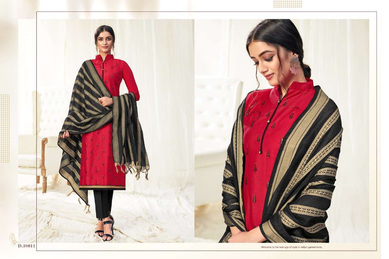 HOT SPOT VOL-2 BY RAGHAV CREATION 38001 TO 38012 SERIES BEAUTIFUL SUITS COLORFUL STYLISH FANCY CASUAL WEAR & ETHNIC WEAR SOUTH SILK BASED WITH EMBROIDERY DRESSES AT WHOLESALE PRICE