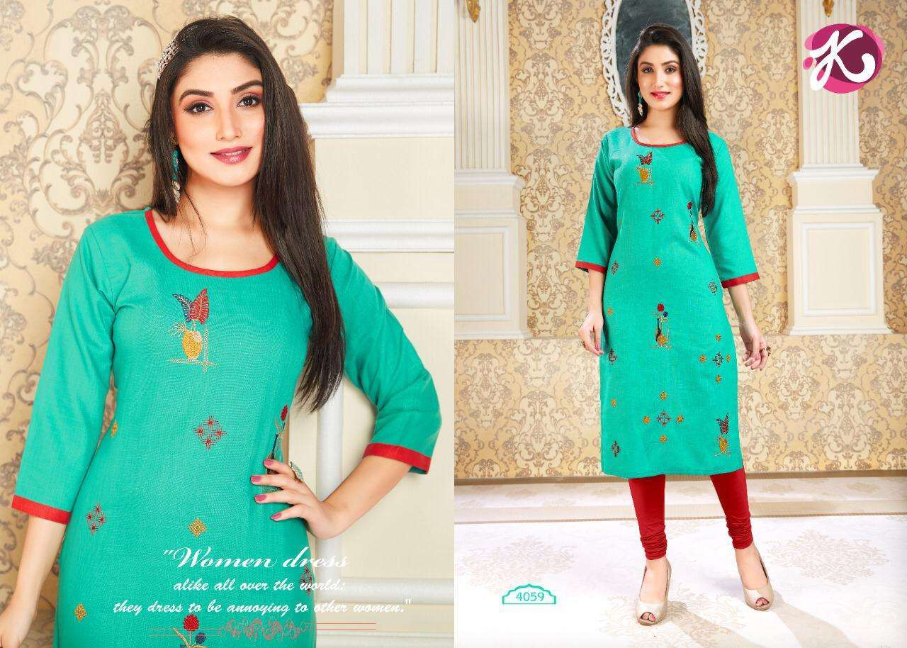 DESI GIRL BY KURTI TIMES 4059 TO 4064 SERIES BEAUTIFUL STYLISH FANCY COLORFUL CASUAL WEAR & ETHNIC WEAR & READY TO WEAR COTTON PRINTED KURTIS AT WHOLESALE PRICE