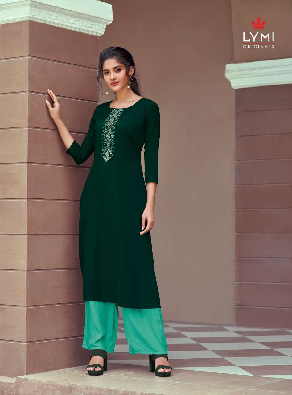 RUNWAY BY LYMI ORIGINAL 4401 TO 4408 SERIES BEAUTIFUL STYLISH FANCY COLORFUL CASUAL WEAR & ETHNIC WEAR & READY TO WEAR HEAVY RAYON NECK WORK PRINTED KURTIS AT WHOLESALE PRICE
