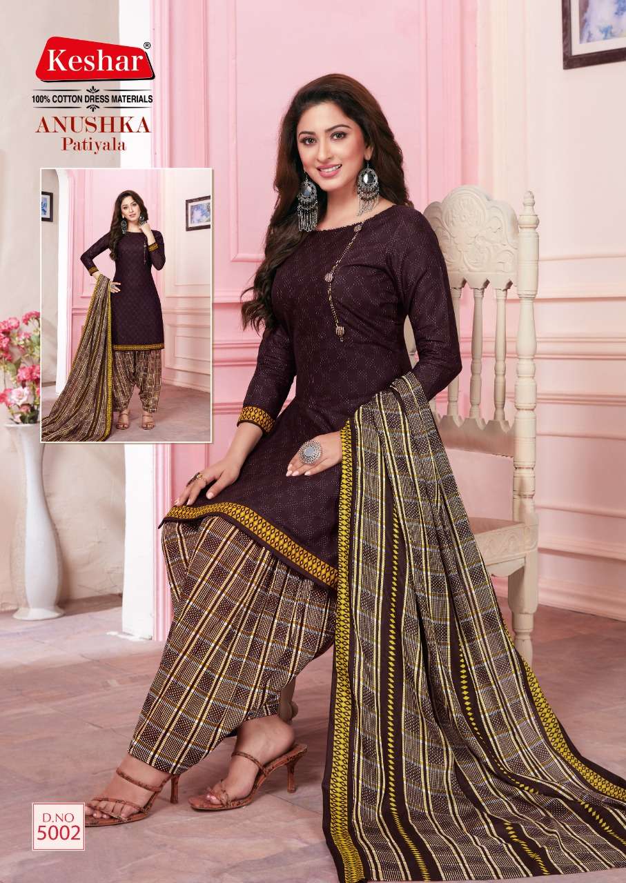 ANUSHKA PATIYALA VOL-5 BY KESHAR 5001 TO 5010 SERIES BEAUTIFUL SUITS STYLISH FANCY COLORFUL CASUAL WEAR & ETHNIC WEAR PURE COTTON DRESSES AT WHOLESALE PRICE