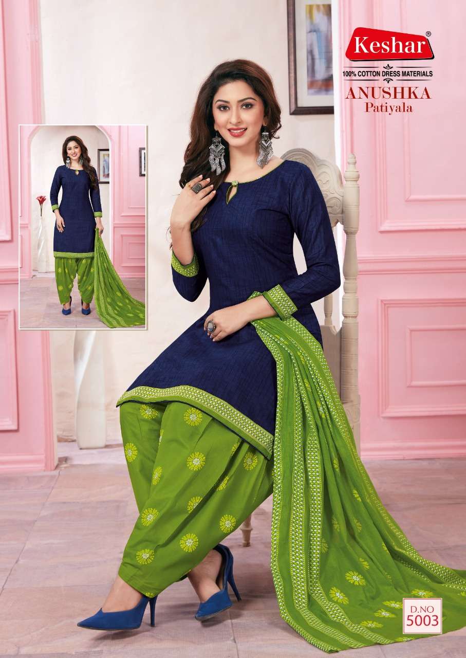 ANUSHKA PATIYALA VOL-5 BY KESHAR 5001 TO 5010 SERIES BEAUTIFUL SUITS STYLISH FANCY COLORFUL CASUAL WEAR & ETHNIC WEAR PURE COTTON DRESSES AT WHOLESALE PRICE