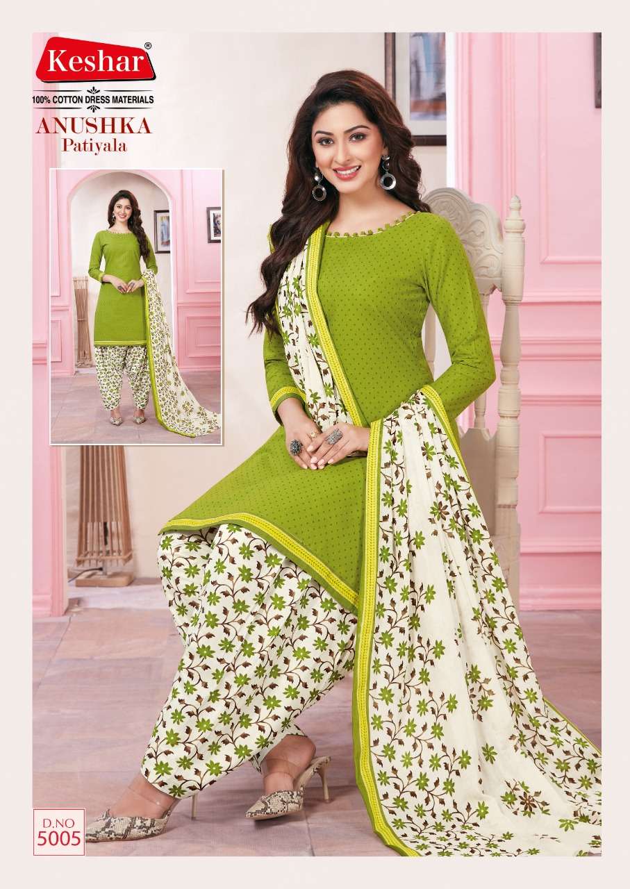 ANUSHKA PATIYALA VOL-5 BY KESHAR 5001 TO 5010 SERIES BEAUTIFUL SUITS STYLISH FANCY COLORFUL CASUAL WEAR & ETHNIC WEAR PURE COTTON DRESSES AT WHOLESALE PRICE