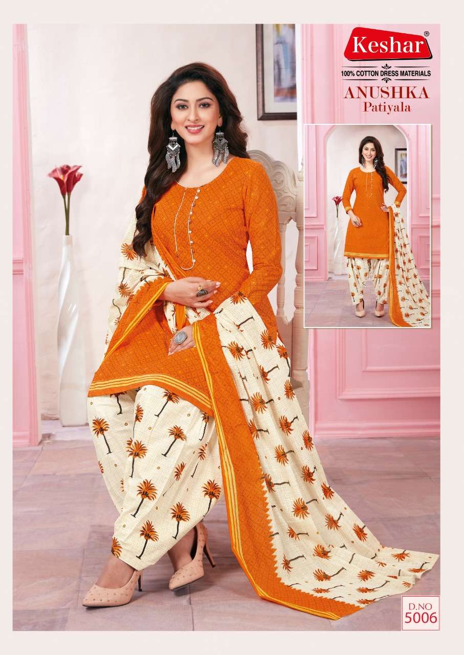 ANUSHKA PATIYALA VOL-5 BY KESHAR 5001 TO 5010 SERIES BEAUTIFUL SUITS STYLISH FANCY COLORFUL CASUAL WEAR & ETHNIC WEAR PURE COTTON DRESSES AT WHOLESALE PRICE