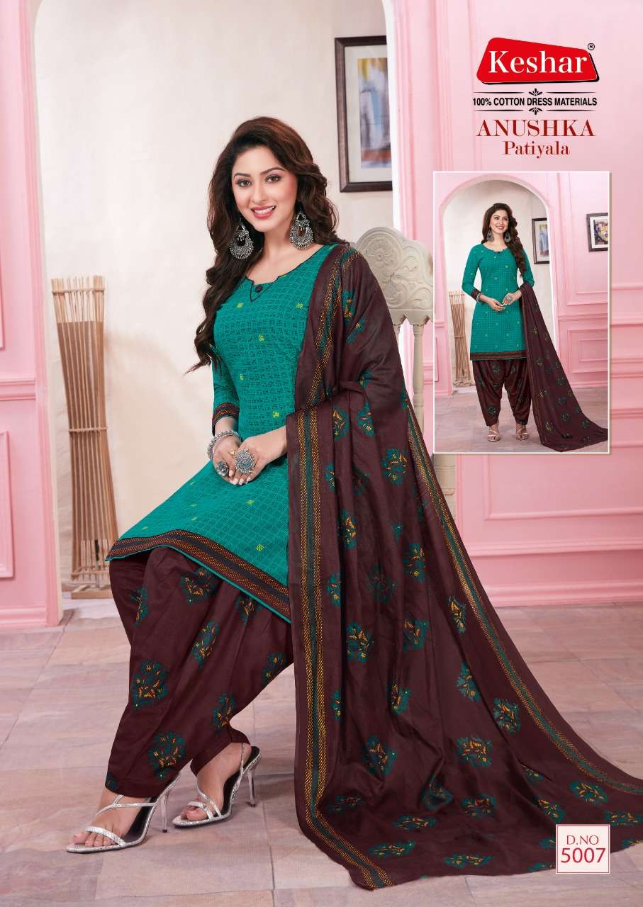 ANUSHKA PATIYALA VOL-5 BY KESHAR 5001 TO 5010 SERIES BEAUTIFUL SUITS STYLISH FANCY COLORFUL CASUAL WEAR & ETHNIC WEAR PURE COTTON DRESSES AT WHOLESALE PRICE