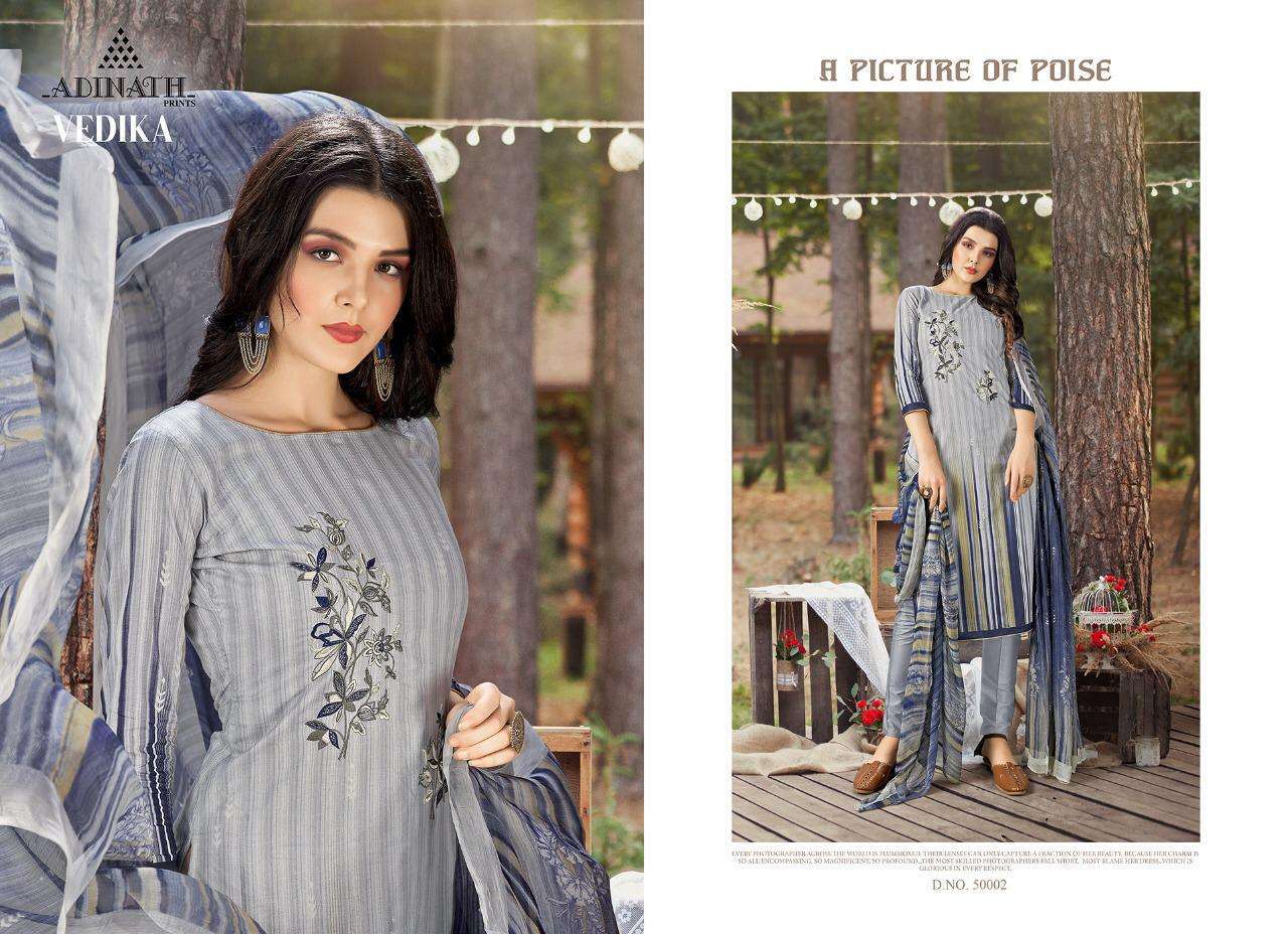 VEDIKA BY ADINATH PRINTS 50001 TO 50010 SERIES BEAUTIFUL STYLISH SUITS FANCY COLORFUL CASUAL WEAR & ETHNIC WEAR & READY TO WEAR PURE PASHMINA PRINT WITH EMBROIDERY DRESSES AT WHOLESALE PRICE