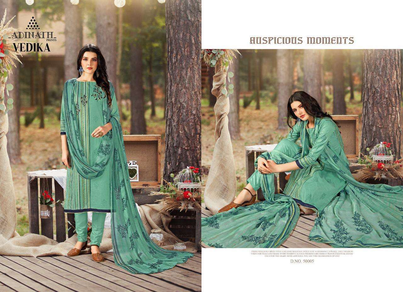 VEDIKA BY ADINATH PRINTS 50001 TO 50010 SERIES BEAUTIFUL STYLISH SUITS FANCY COLORFUL CASUAL WEAR & ETHNIC WEAR & READY TO WEAR PURE PASHMINA PRINT WITH EMBROIDERY DRESSES AT WHOLESALE PRICE