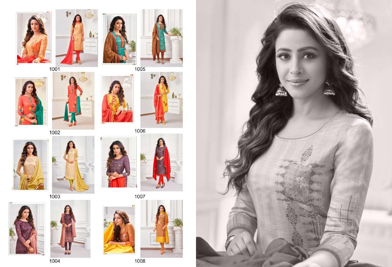 DIGITAL BY KAPIL TEX 1001 TO 1008 SERIES BEAUTIFUL STYLISH SUITS FANCY COLORFUL CASUAL WEAR & ETHNIC WEAR & READY TO WEAR MUSLIN DIGITAL PRINT WITH WORK DRESSES AT WHOLESALE PRICE
