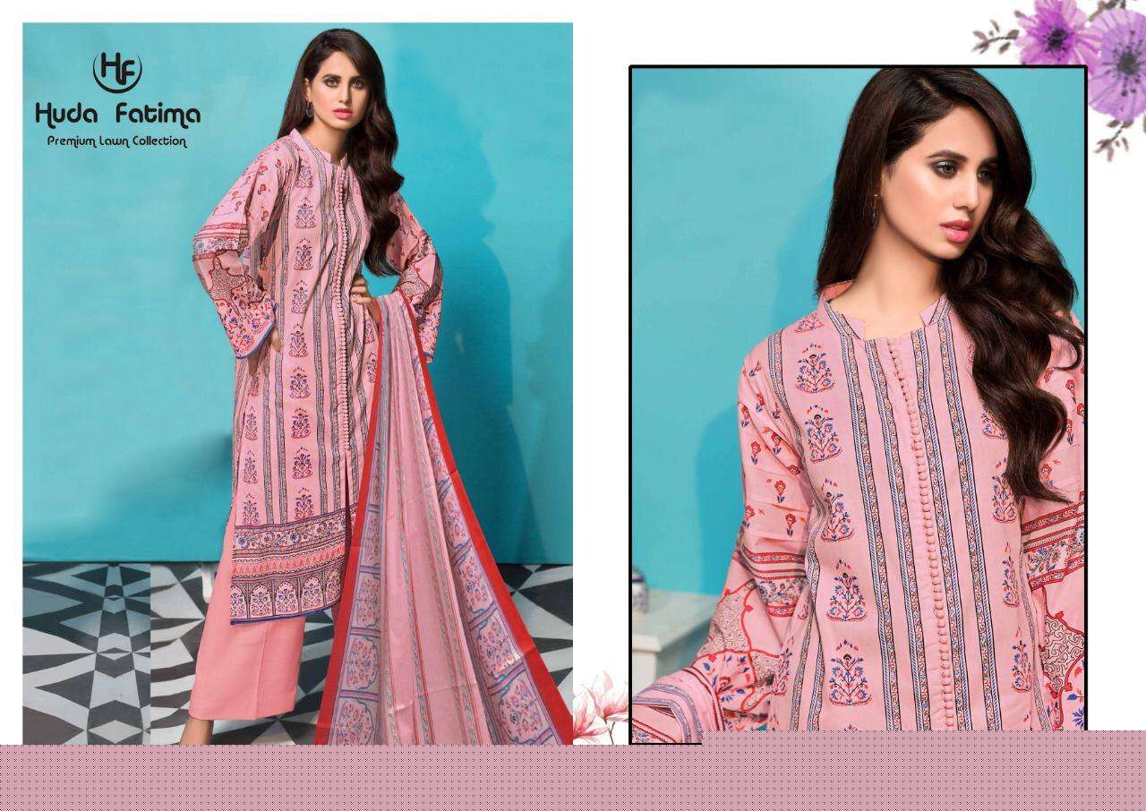 EXCLUSIVE SPRING LAWN COLLECTION 2020 BY HUDA FATIMA 1001 TO 1010 SERIES BEAUTIFUL SUITS STYLISH FANCY COLORFUL CASUAL WEAR & ETHNIC WEAR PURE CAMBRIC DRESSES AT WHOLESALE PRICE