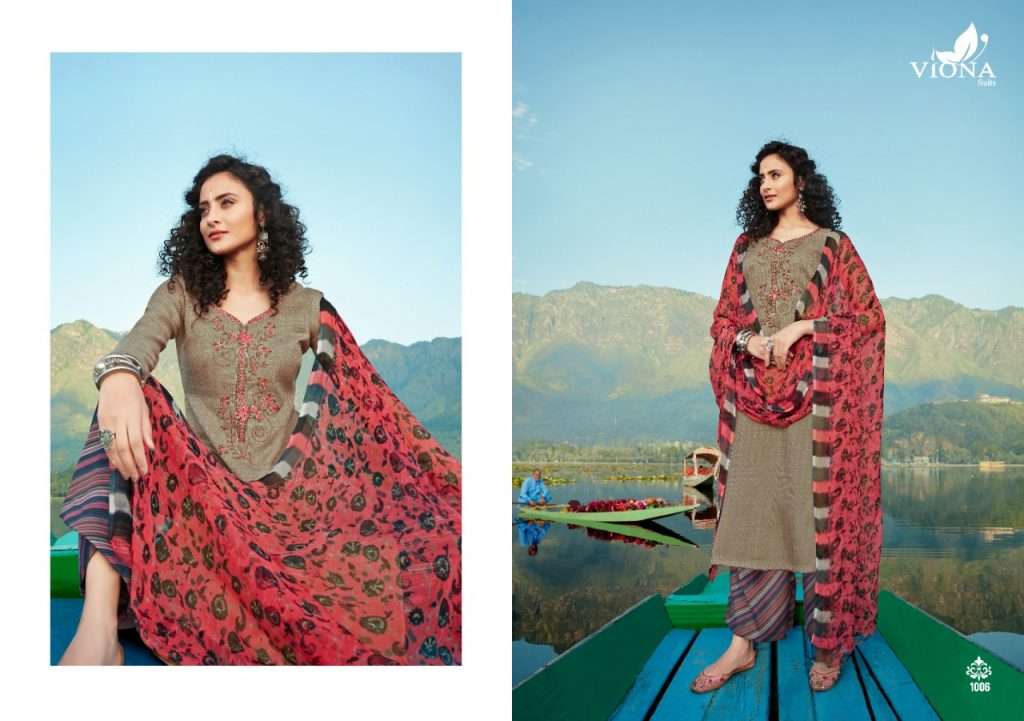 ADAA BY VIONA SUITS 1001 TO 1008 SERIES BEAUTIFUL SUITS STYLISH FANCY COLORFUL CASUAL WEAR & ETHNIC WEAR PURE PASHMINA PRINT WITH EMBROIDERY DRESSES AT WHOLESALE PRICE