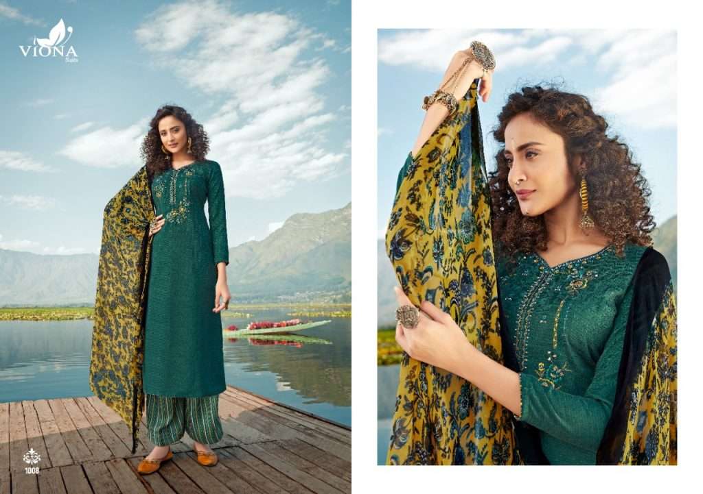 ADAA BY VIONA SUITS 1001 TO 1008 SERIES BEAUTIFUL SUITS STYLISH FANCY COLORFUL CASUAL WEAR & ETHNIC WEAR PURE PASHMINA PRINT WITH EMBROIDERY DRESSES AT WHOLESALE PRICE
