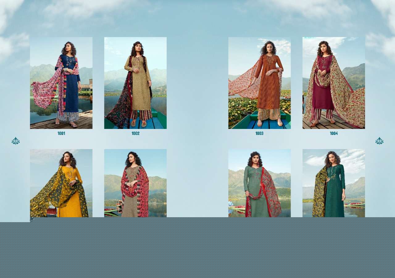 ADAA BY VIONA SUITS 1001 TO 1008 SERIES BEAUTIFUL SUITS STYLISH FANCY COLORFUL CASUAL WEAR & ETHNIC WEAR PURE PASHMINA PRINT WITH EMBROIDERY DRESSES AT WHOLESALE PRICE