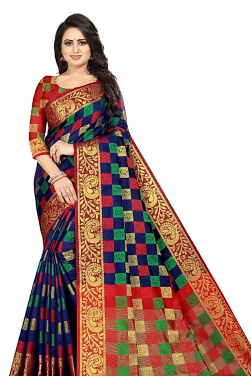 FLIPKART BEST SELLER (SELRINA FASHION) BY FASHID WHOLESALE 1001 TO 1002 SERIES INDIAN TRADITIONAL WEAR COLLECTION BEAUTIFUL STYLISH FANCY COLORFUL PARTY WEAR & OCCASIONAL WEAR KANJIVARAM JACQUARD COTTON SILK SAREES AT WHOLESALE PRICE