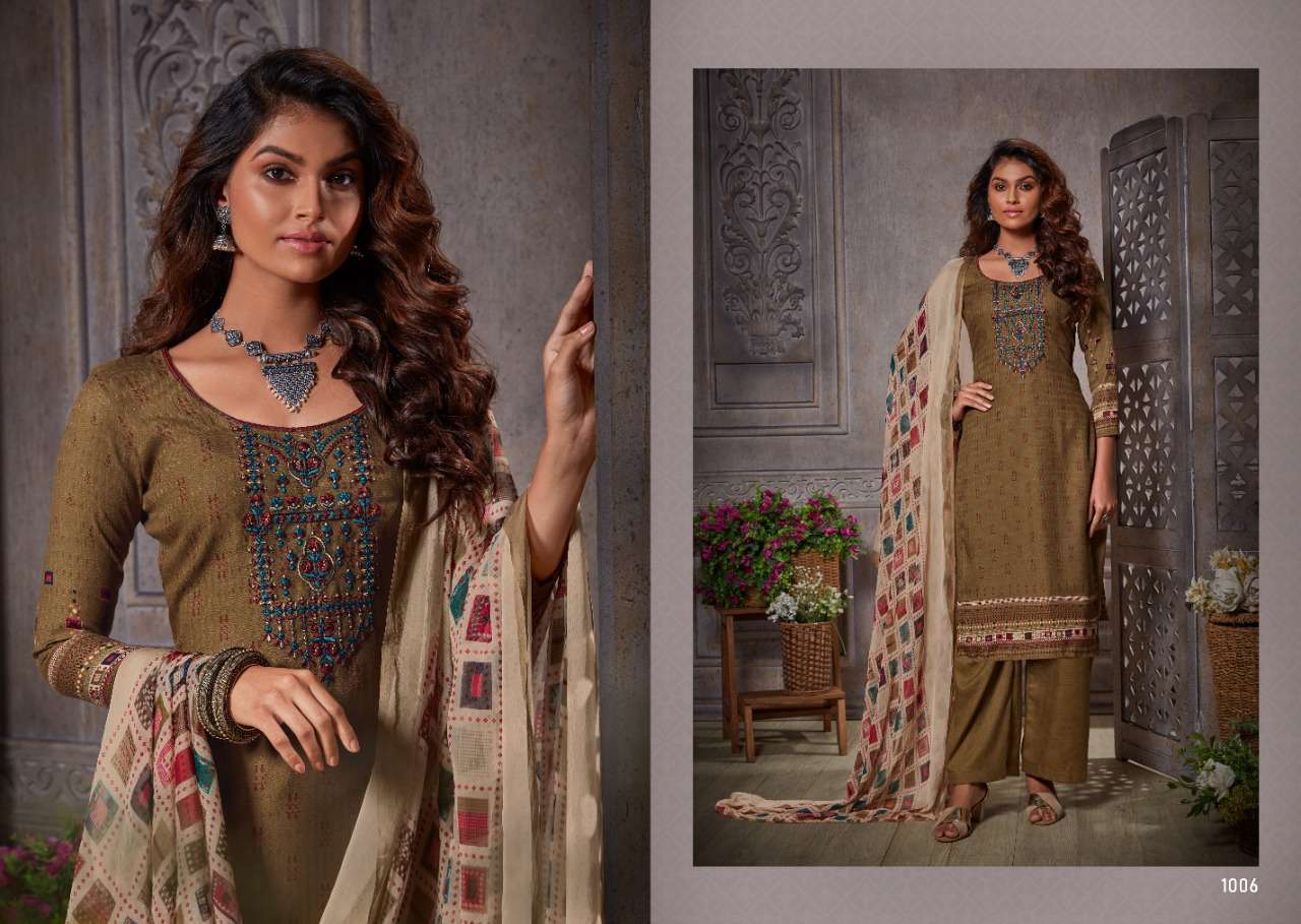 KAVIRA BY VIJAYA FASHION 1001 TO 1008 SERIES BEAUTIFUL STYLISH FANCY COLORFUL CASUAL WEAR & ETHNIC WEAR PASHMINA DOBBY EMBROIDERED DRESSES AT WHOLESALE PRICE