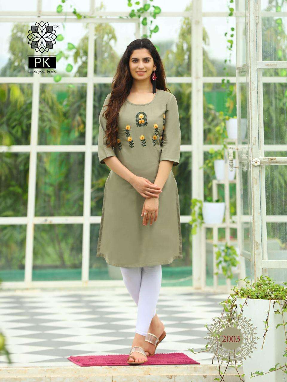 FASHION RAINBOW VOL-2 BY PK 2001 TO 2020 SERIES BEAUTIFUL STYLISH COLORFUL FANCY PARTY WEAR & ETHNIC WEAR & READY TO WEAR HEAVY COTTON EMBROIDERED KURTIS AT WHOLESALE PRICE