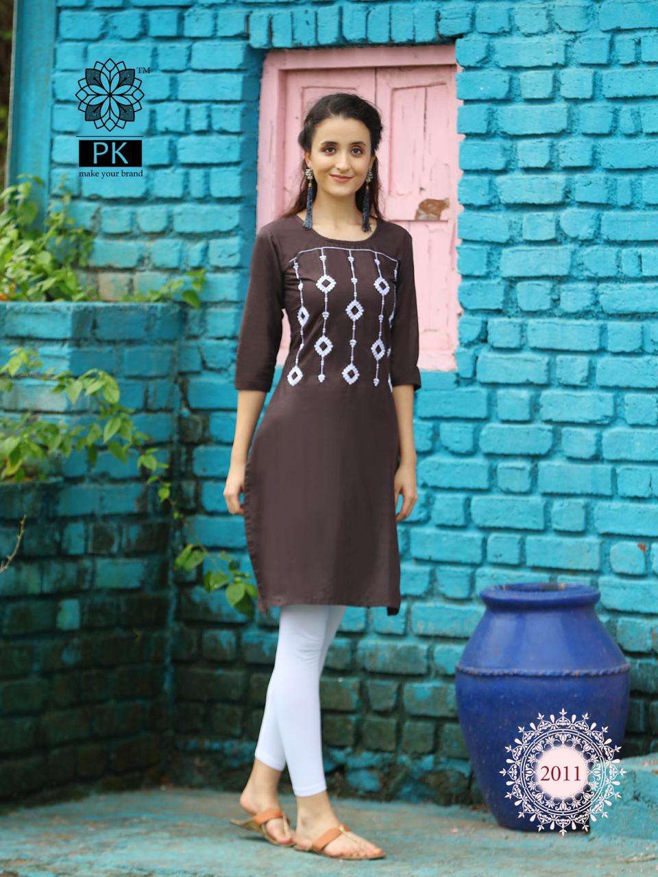 FASHION RAINBOW VOL-2 BY PK 2001 TO 2020 SERIES BEAUTIFUL STYLISH COLORFUL FANCY PARTY WEAR & ETHNIC WEAR & READY TO WEAR HEAVY COTTON EMBROIDERED KURTIS AT WHOLESALE PRICE