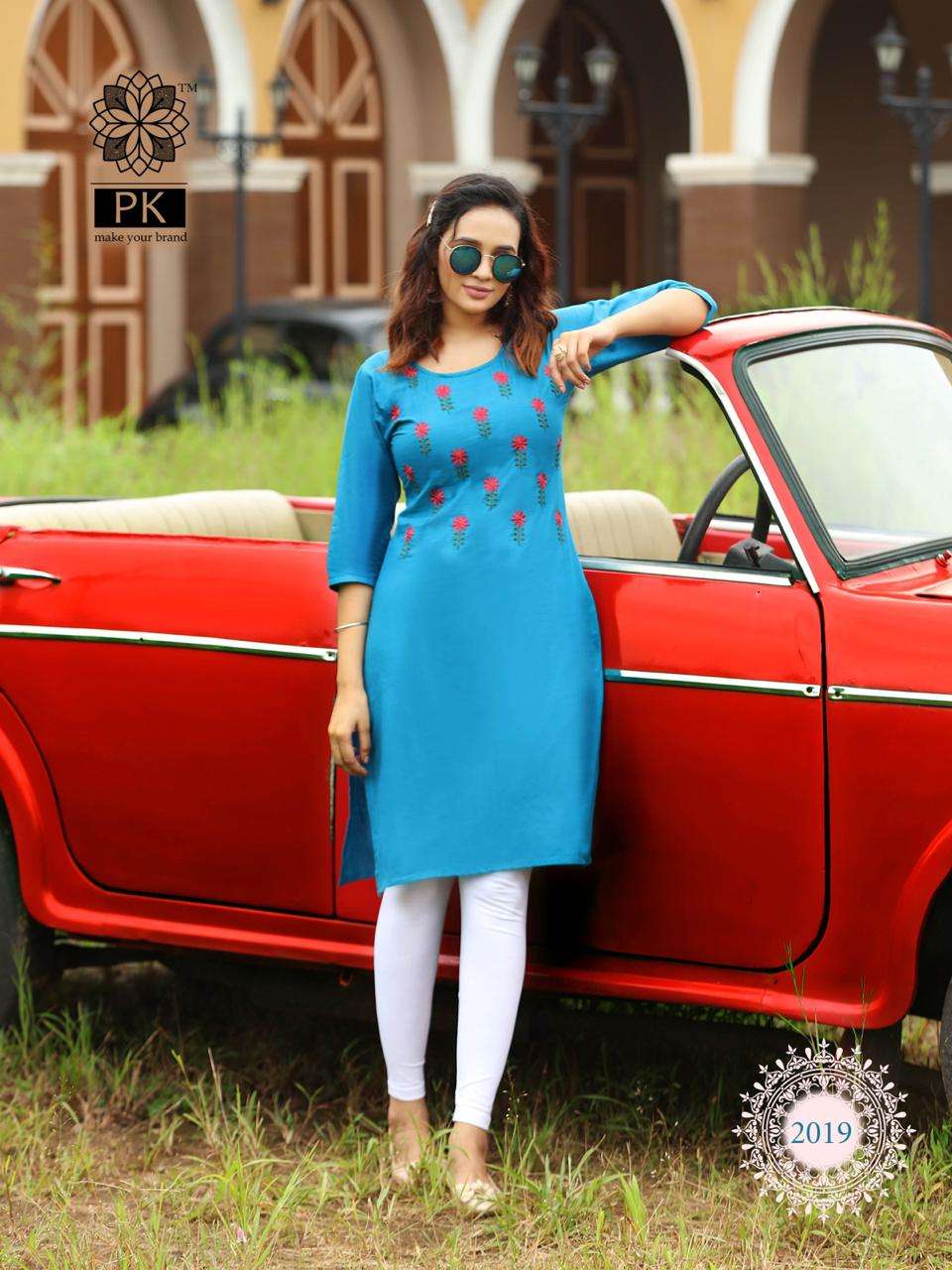 FASHION RAINBOW VOL-2 BY PK 2001 TO 2020 SERIES BEAUTIFUL STYLISH COLORFUL FANCY PARTY WEAR & ETHNIC WEAR & READY TO WEAR HEAVY COTTON EMBROIDERED KURTIS AT WHOLESALE PRICE