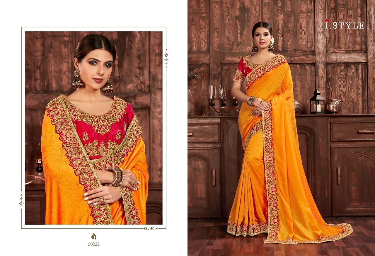 SHEESHMAHAL BY INDIAN WOMEN 50220 TO 50229 SERIES INDIAN TRADITIONAL WEAR COLLECTION BEAUTIFUL STYLISH FANCY COLORFUL PARTY WEAR & OCCASIONAL WEAR TWO TONE SILK EMBROIDERED SAREES AT WHOLESALE PRICE